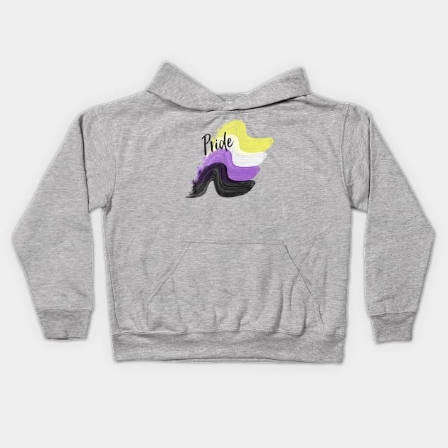 Non-Binary Pride Kids Hoodie by Lala Mew